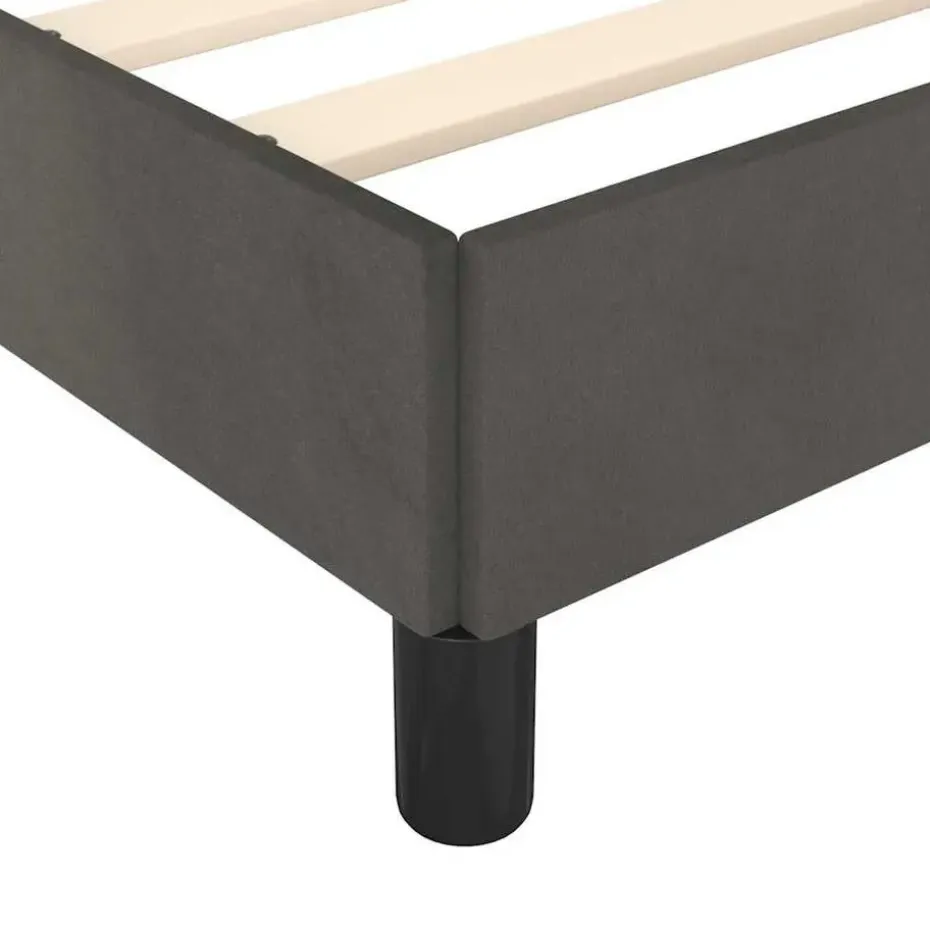 vidaXL - Eenpersoonsbed frame - Donkergrijs - Fluweel - 80x200 cm