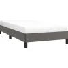vidaXL - Eenpersoonsbed frame met lattenbodem - Grijs - Kunstleer - 80x200 cm