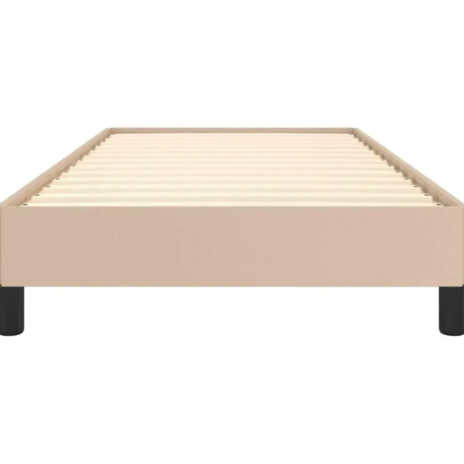 vidaXL - Eenpersoonsbed frame - Cappuccinokleurig - Kunstleer - 90x190 cm