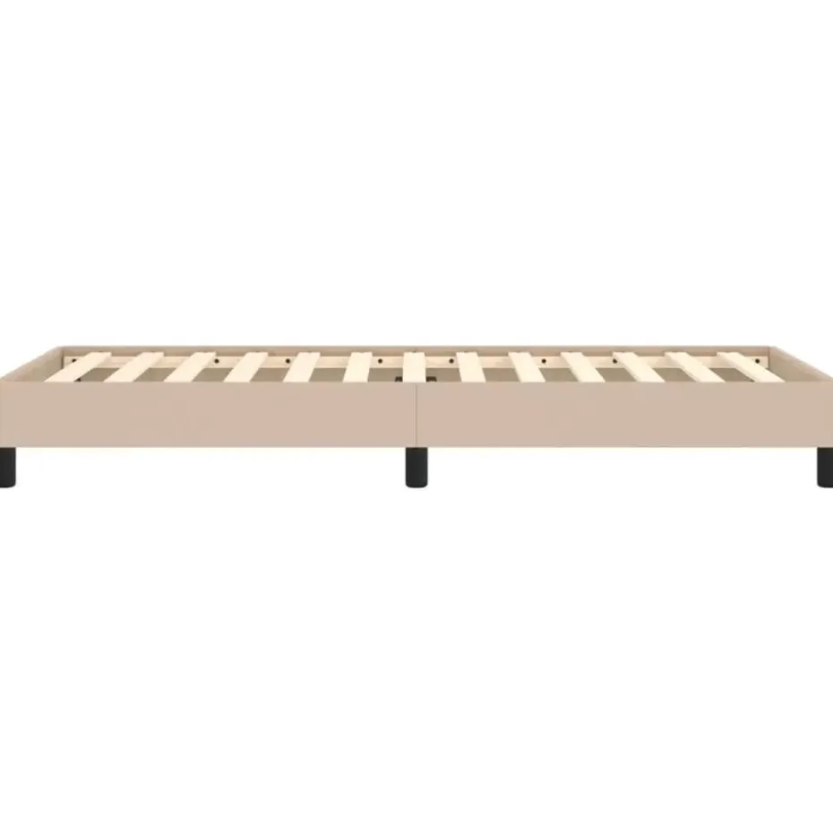 vidaXL - Eenpersoonsbed frame - Cappuccinokleurig - Kunstleer - 90x190 cm