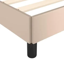 vidaXL - Eenpersoonsbed frame - Cappuccinokleurig - Kunstleer - 90x190 cm
