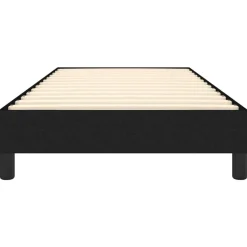 vidaXL - Eenpersoonsbed met lattenbodem - Zwart - Stof - 90x200 cm