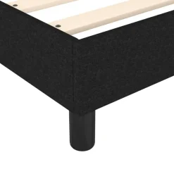 vidaXL - Eenpersoonsbed met lattenbodem - Zwart - Stof - 90x200 cm