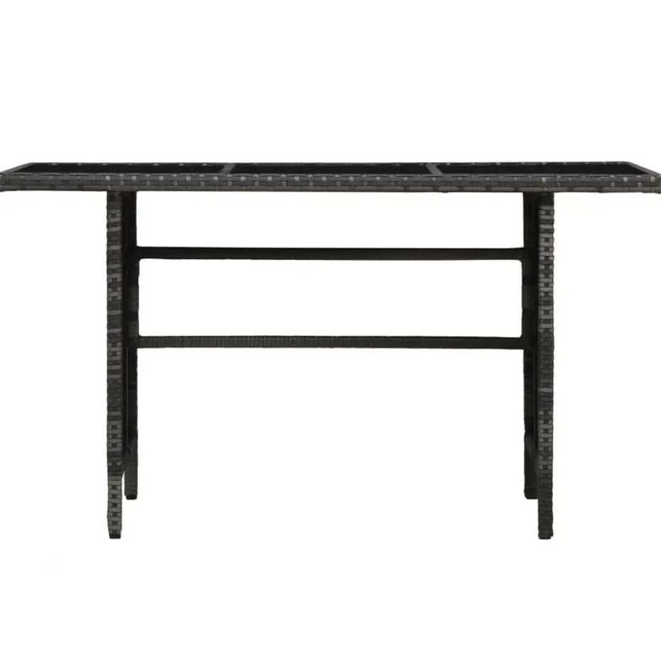 vidaXL - Eethoek - Grijs - Poly rattan