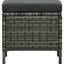 vidaXL - Eethoek - Grijs - Poly rattan