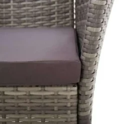 vidaXL - Eethoek Voor Buiten - Grijs - Poly rattan
