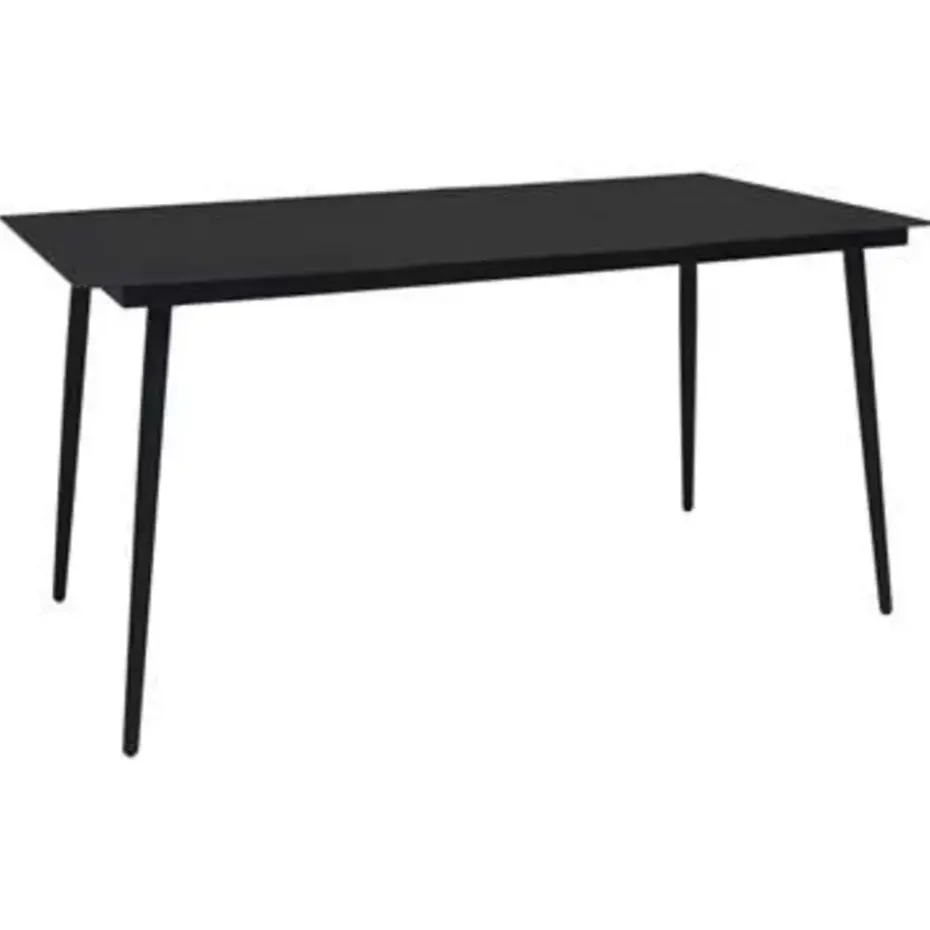 vidaXL - Eetset - Zwart - Staal