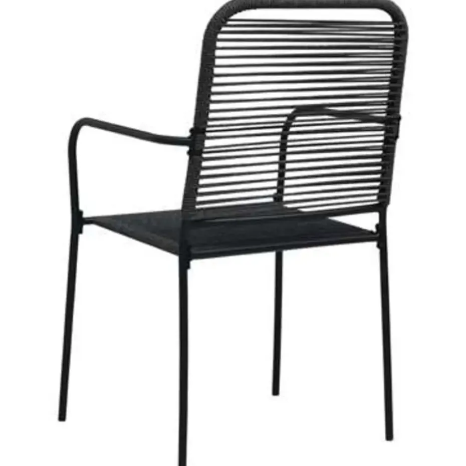 vidaXL - Eetset - Zwart - Staal