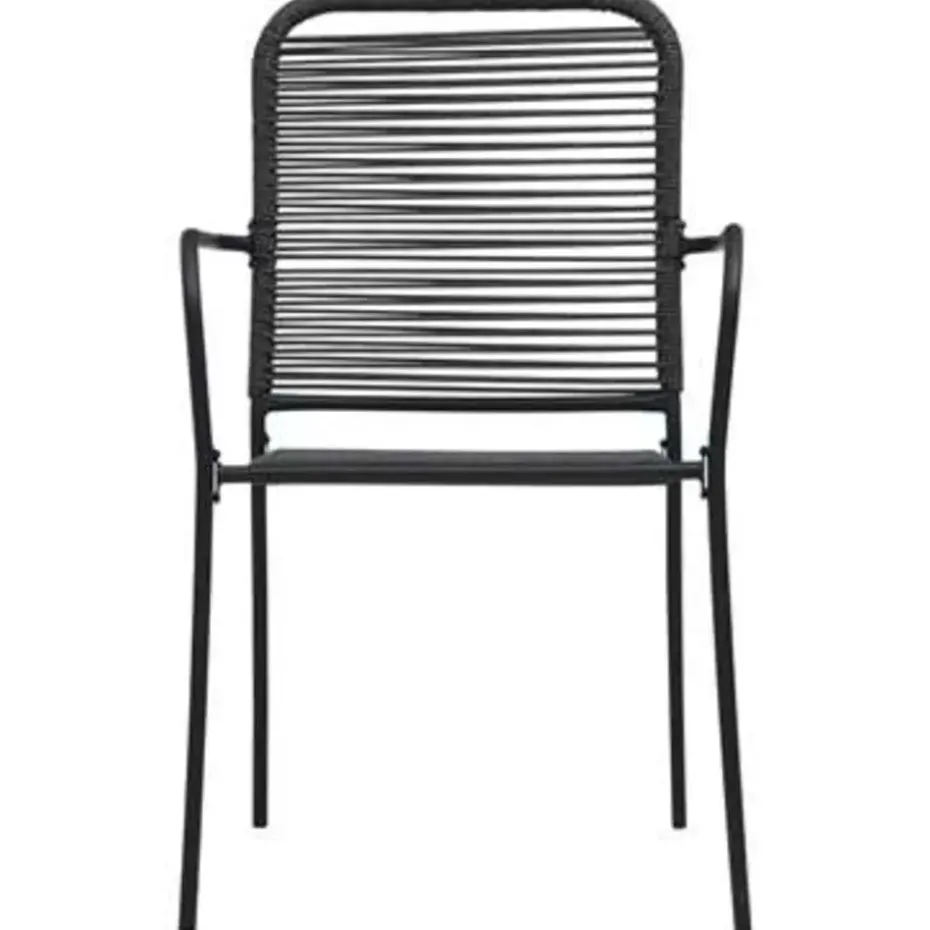 vidaXL - Eetset - Zwart - Staal