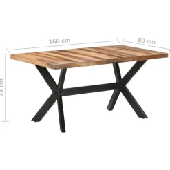 vidaXL - Eettafel - Bruin - Hout - 160 x 80 x 75 cm