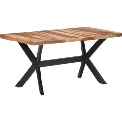 vidaXL - Eettafel - Bruin - Hout - 160 x 80 x 75 cm