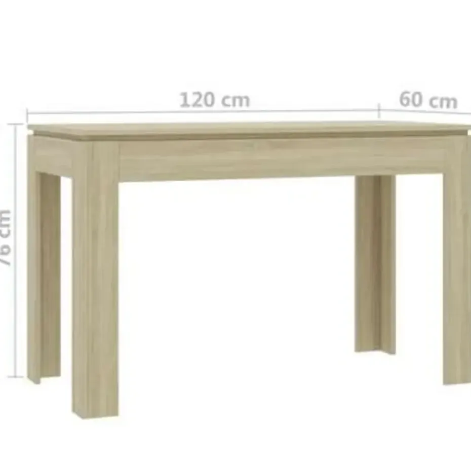 vidaXL - Eettafel - Bruin - Bewerkt hout