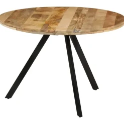 vidaXL - Eettafel - Bruin - Hout - Ø 110 x 75 cm