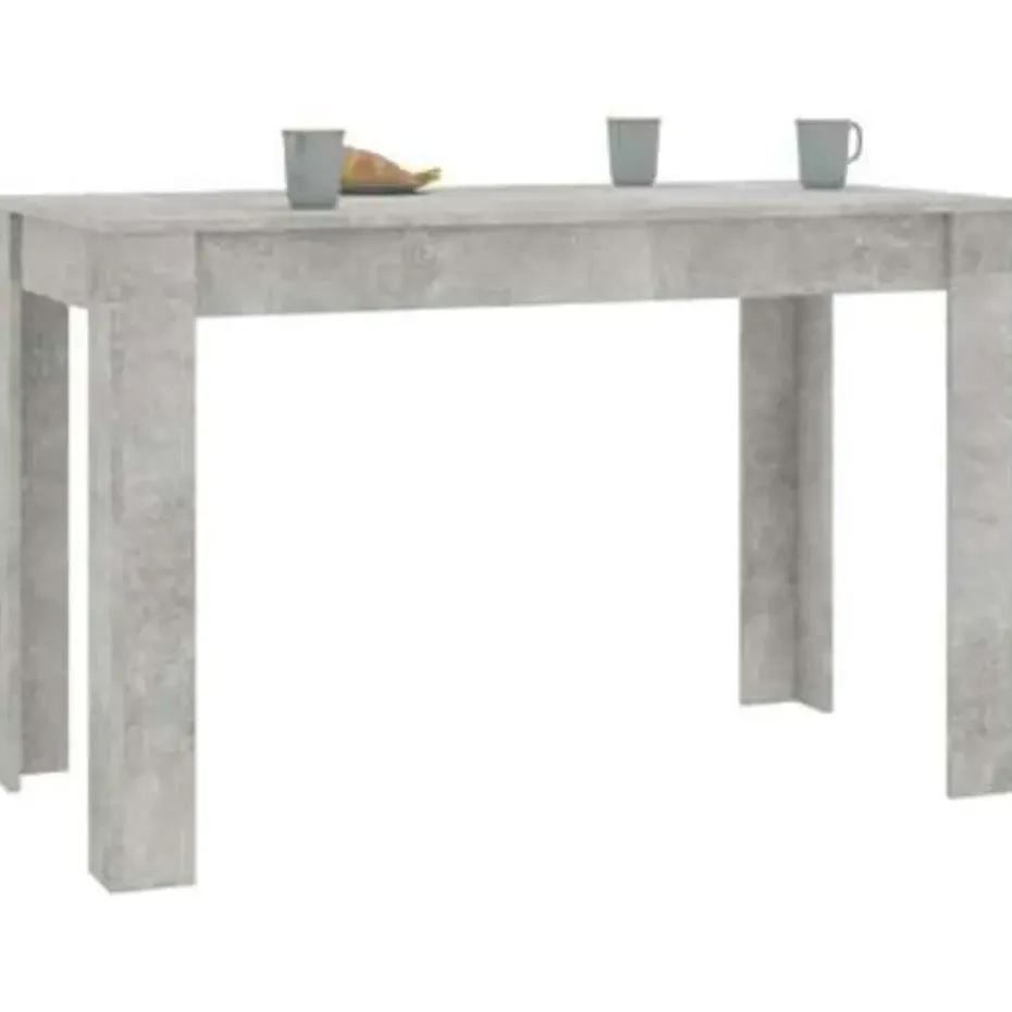 vidaXL - Eettafel - Grijs - Bewerkt hout