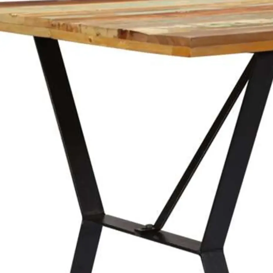 vidaXL - Eettafel - Multikleur - Hout - 140 x 80 x 76 cm