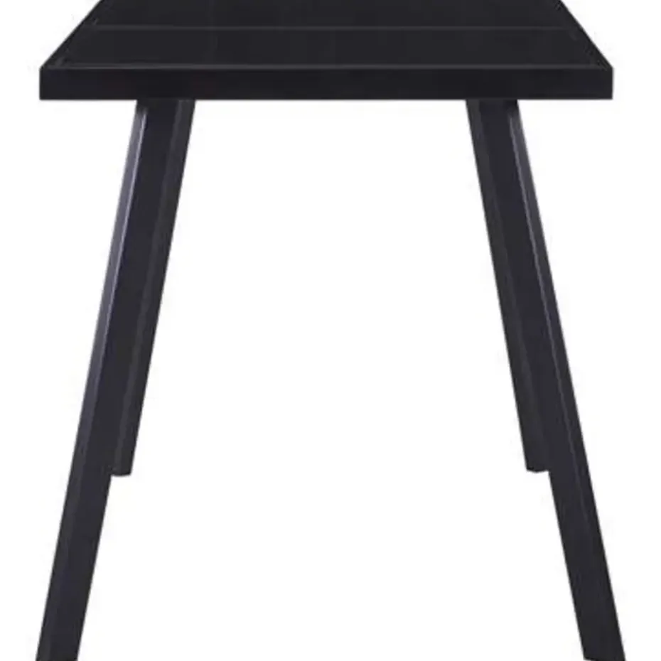 vidaXL - Eettafel - Zwart - Glas - 140 x 70 x 75 cm
