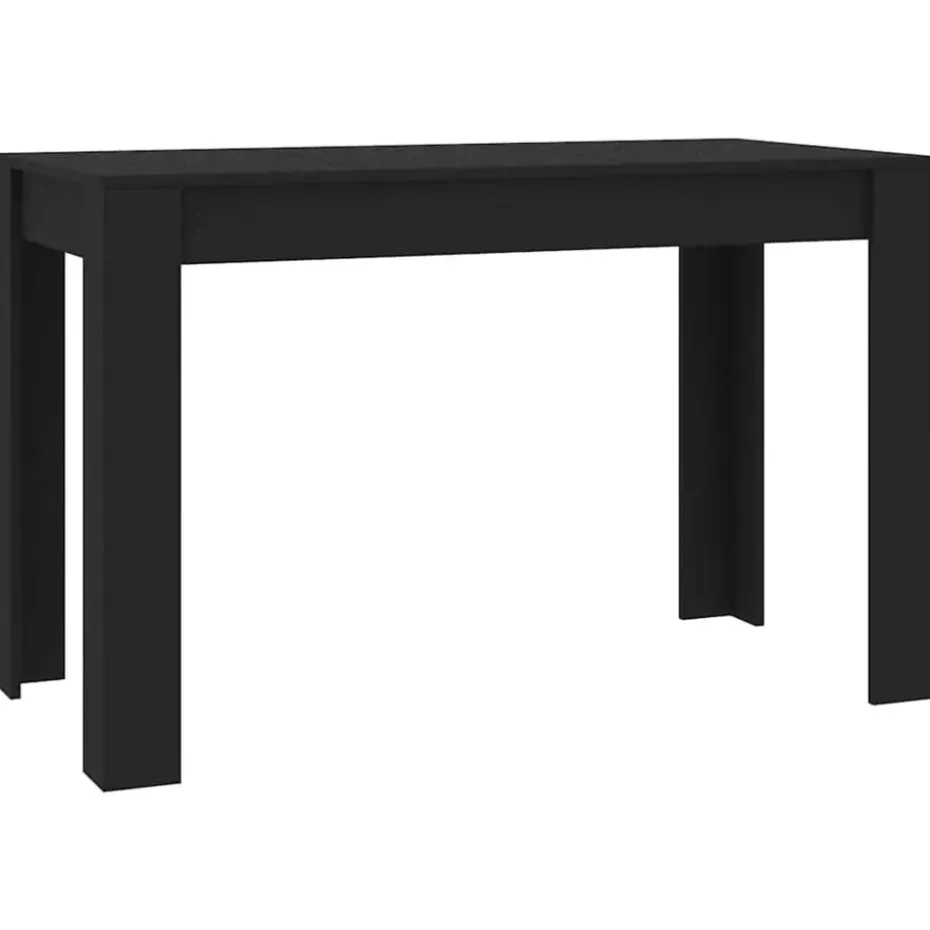 vidaXL - Eettafel - Zwart - Bewerkt hout