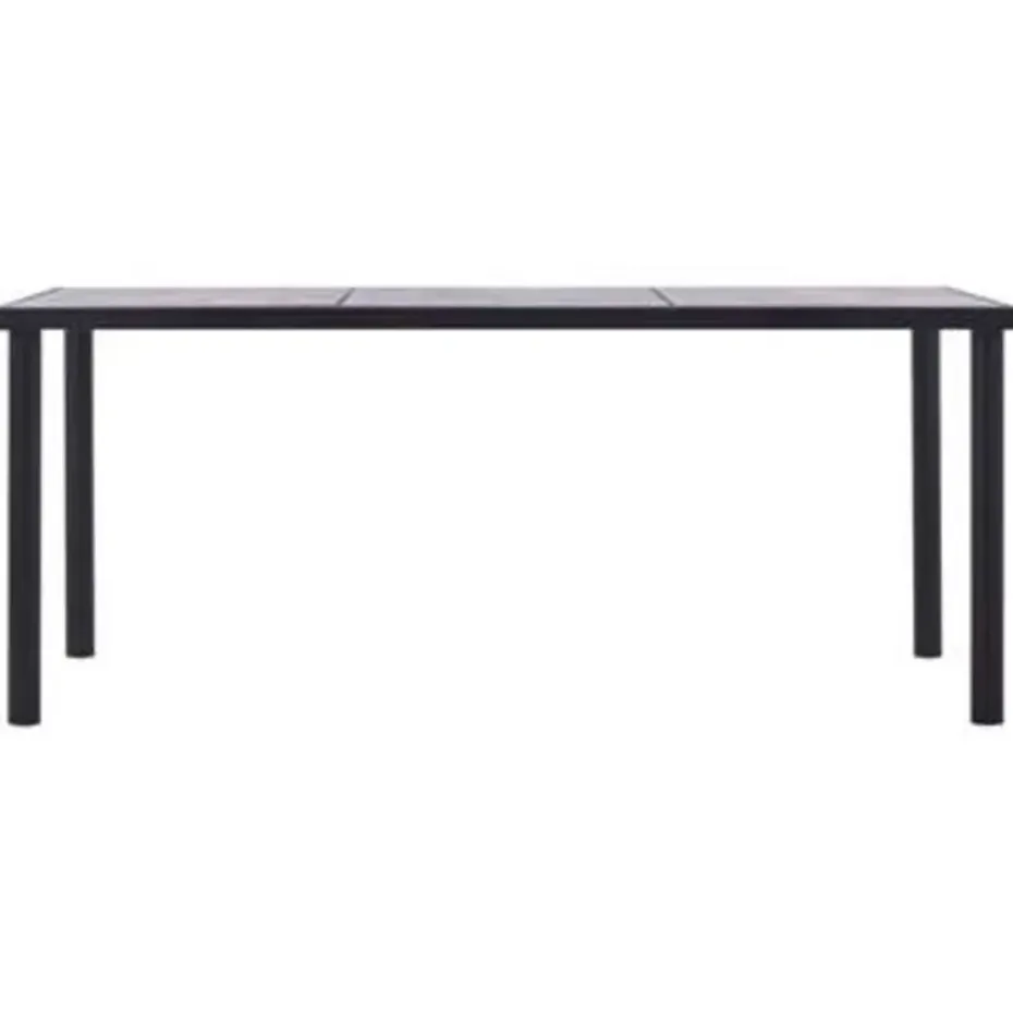 vidaXL - Eettafel - Zwart - MDF - 180 x 90 x 75 cm