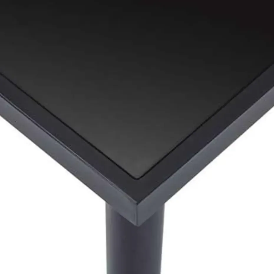 vidaXL - Eettafel - Zwart - Glas - 160 x 80 x 75 cm