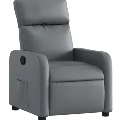 vidaXL - Fauteuil - Grijs - Kunstleer