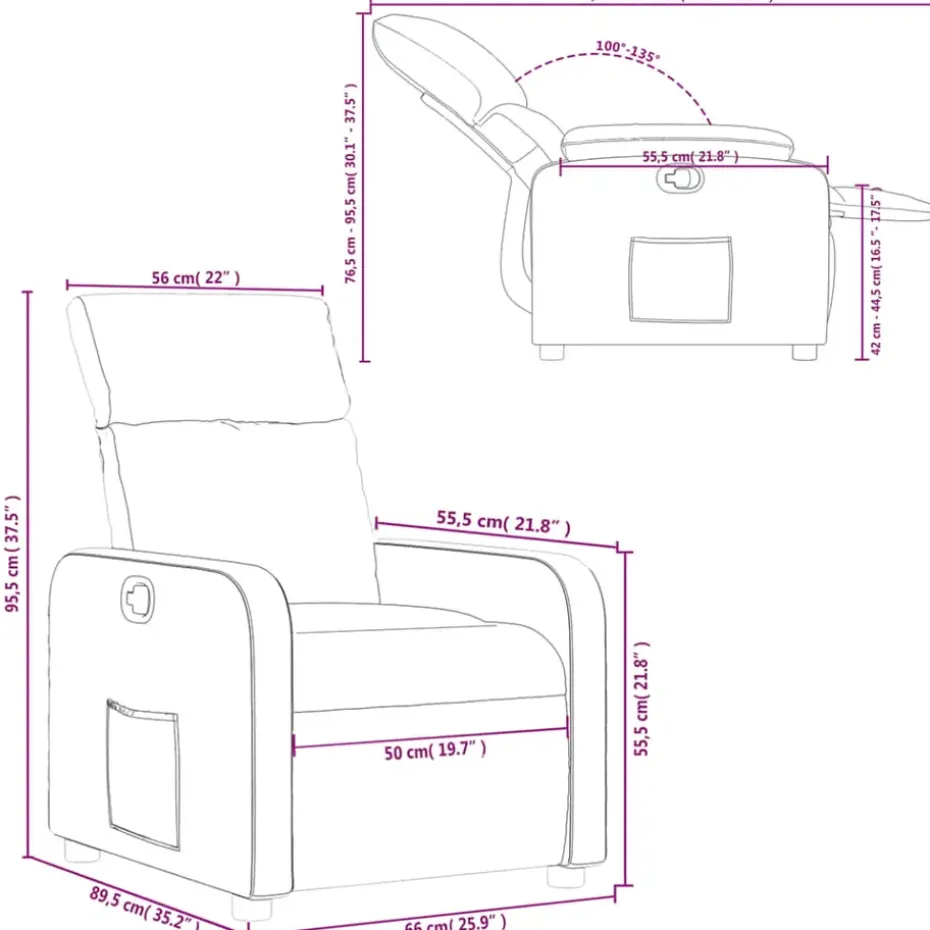 vidaXL - Fauteuil - Grijs - Kunstleer