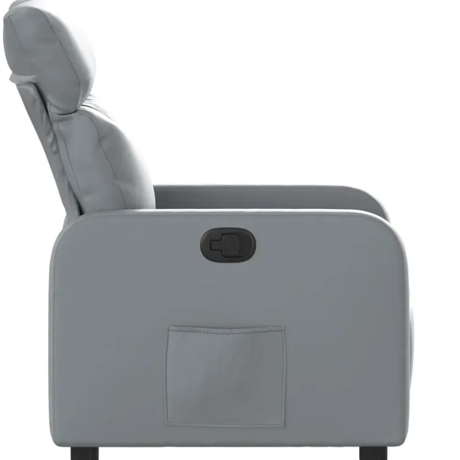 vidaXL - Fauteuil - Grijs - Kunstleer