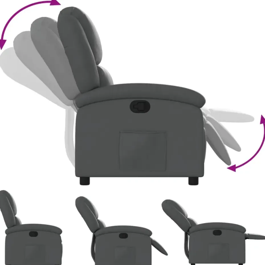 vidaXL - Fauteuil - Grijs - Kunstleer