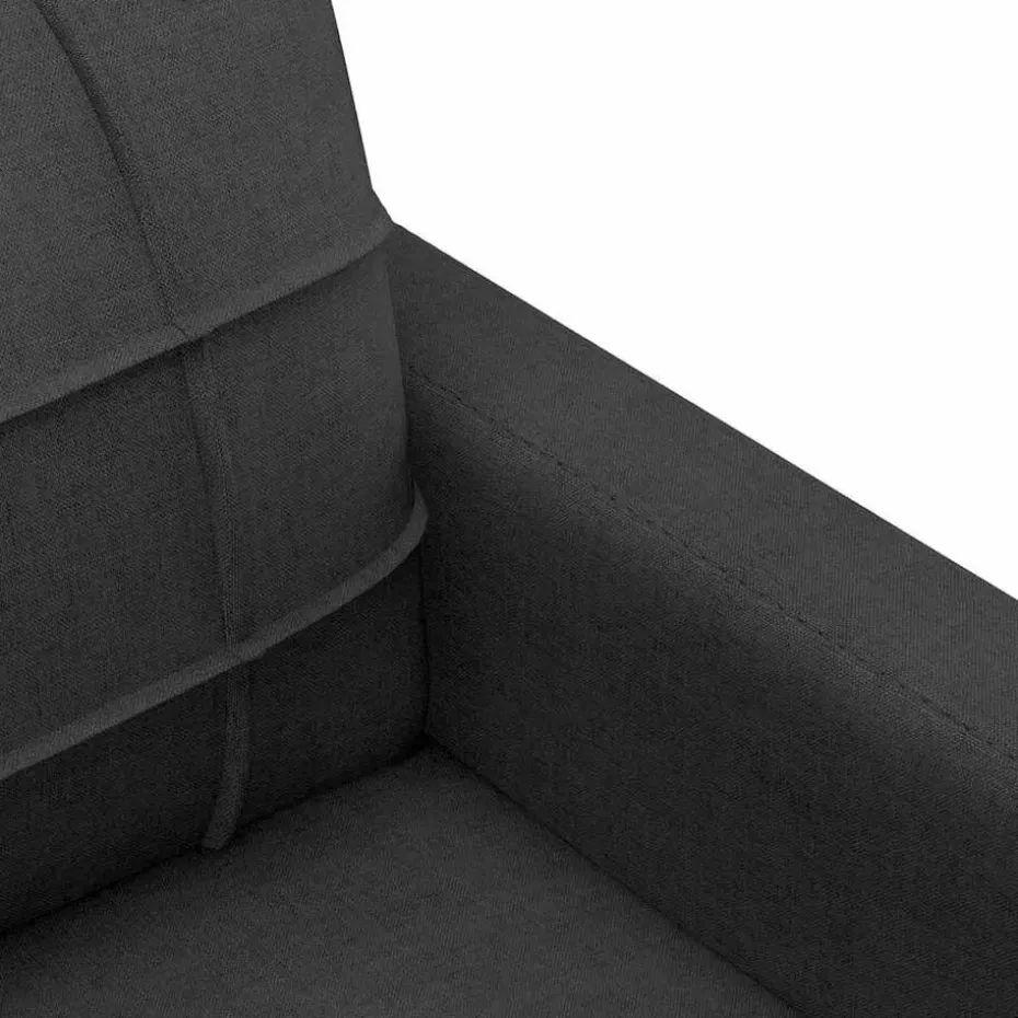 vidaXL - Fauteuil - Zwart - Stof - 60 cm