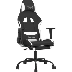 vidaXL - Gamingstoel - Wit - Stof