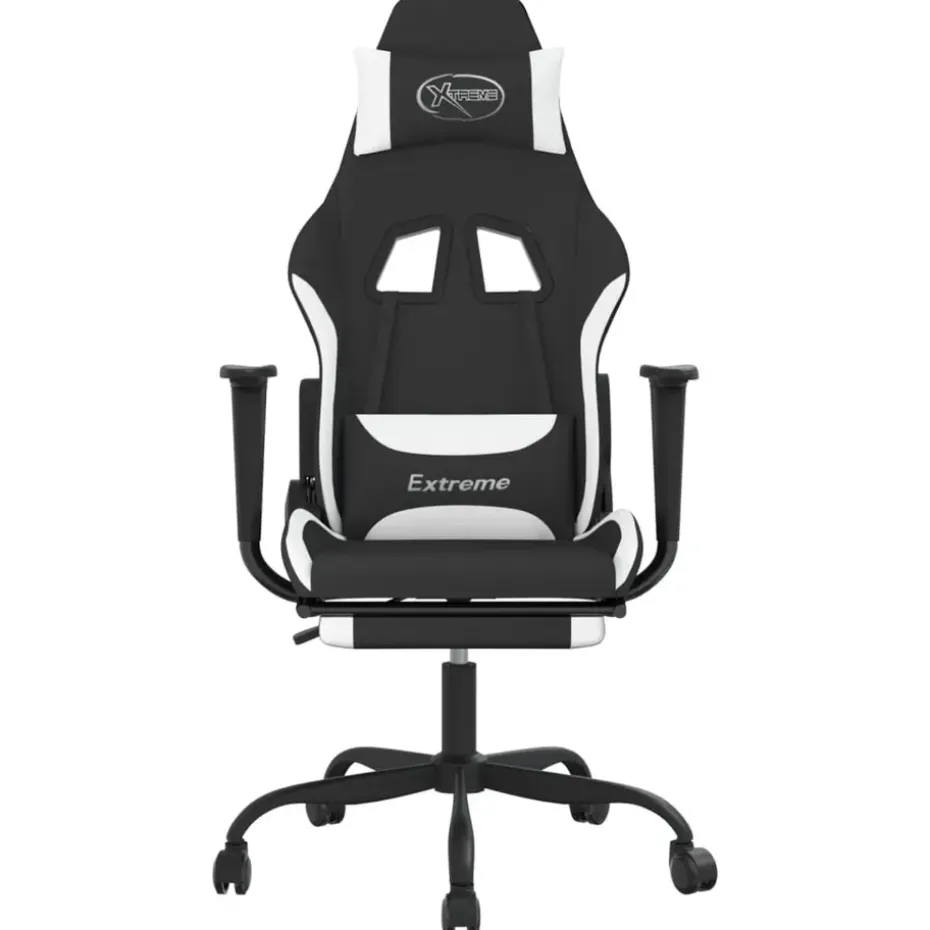 vidaXL - Gamingstoel - Wit - Stof
