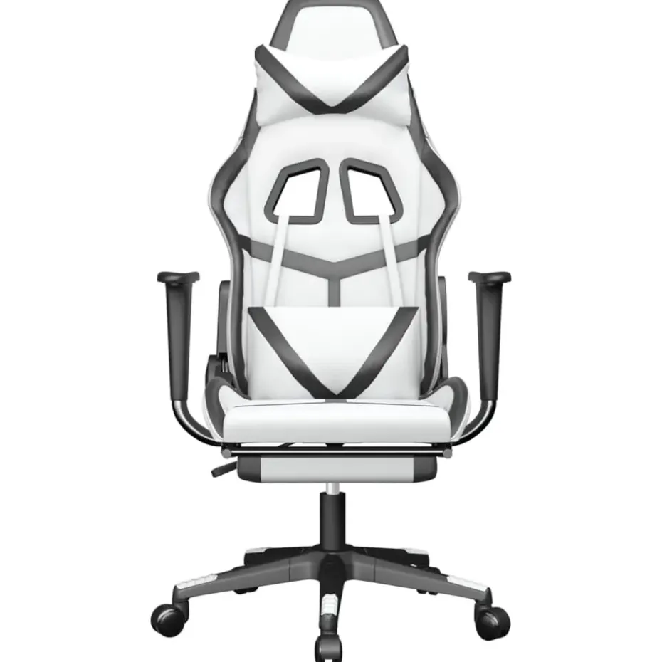 vidaXL - Gamingstoel - Wit - Kunstleer