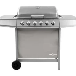 vidaXL - Gasbarbecue-grill - Zilver - Staal