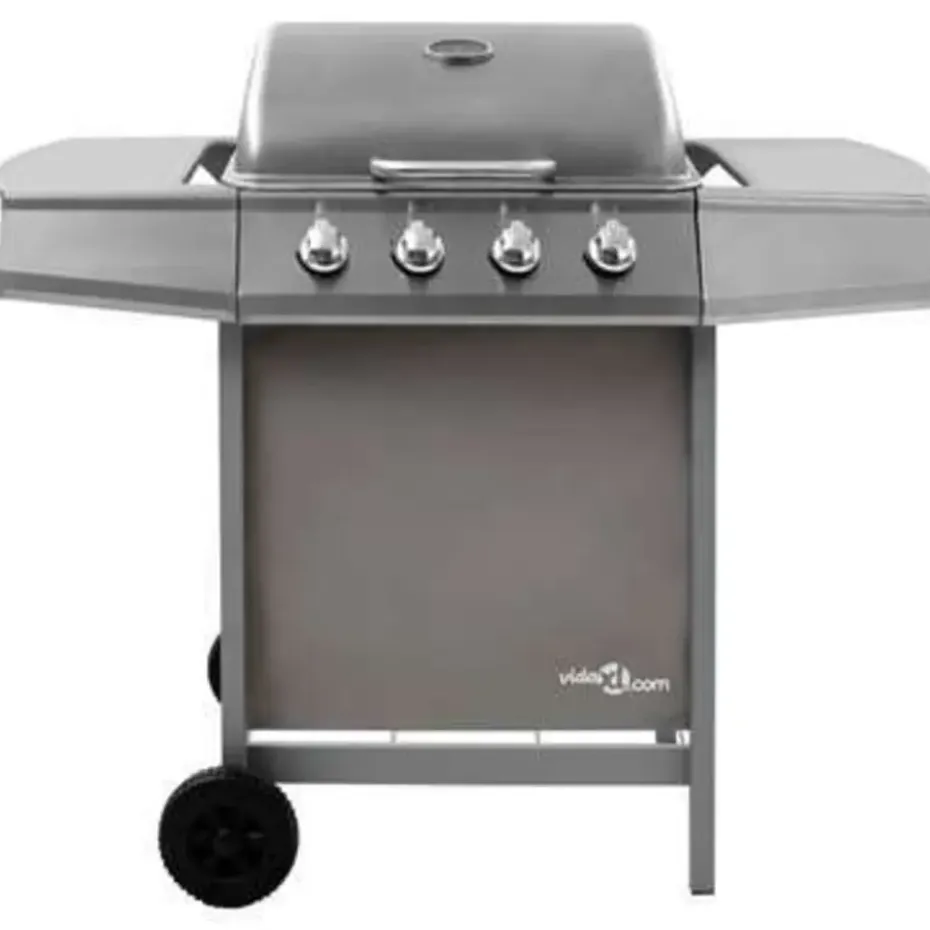 vidaXL - Gasbarbecue-grill - Zilver - Staal