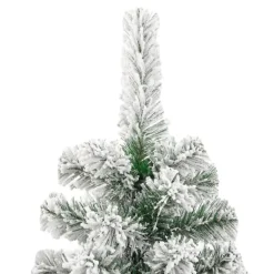 vidaXL - Gescharnierde Kunstkerstboom - Wit - 210 cm