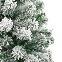 vidaXL - Gescharnierde Kunstkerstboom - Wit - 210 cm