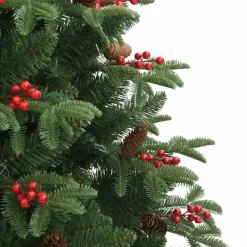 vidaXL - Gescharnierde Kunstkerstboom - Groen - 210 cm