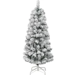 vidaXL - Gescharnierde Kunstkerstboom - Wit - 120 cm