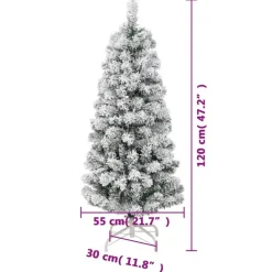vidaXL - Gescharnierde Kunstkerstboom - Wit - 120 cm