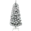 vidaXL - Gescharnierde Kunstkerstboom - Wit - 150 cm