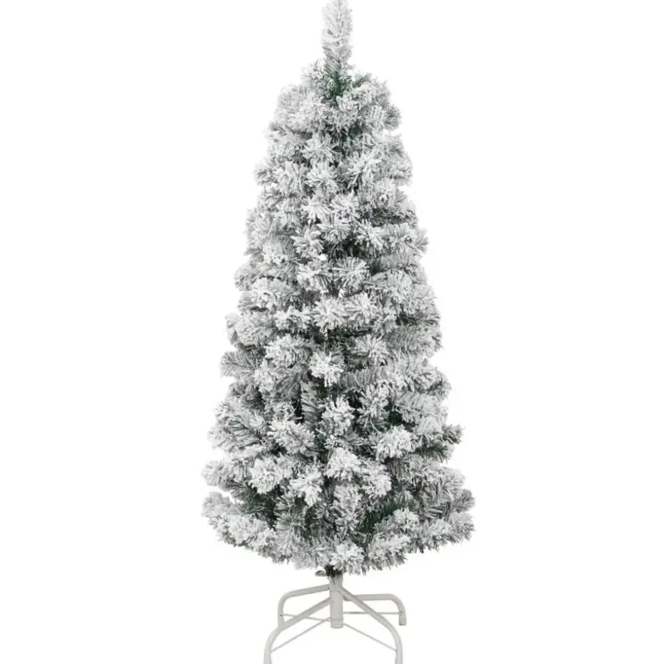 vidaXL - Gescharnierde Kunstkerstboom - Wit - 150 cm