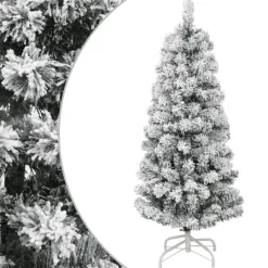 vidaXL - Gescharnierde Kunstkerstboom - Wit - 150 cm