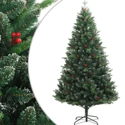 vidaXL - Gescharnierde Kunstkerstboom - Groen - 180 cm