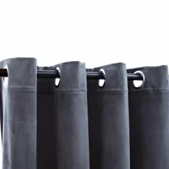 vidaXL - Gordijn - Antraciet - Fluweel - 140 x 175 cm - 2 stuks