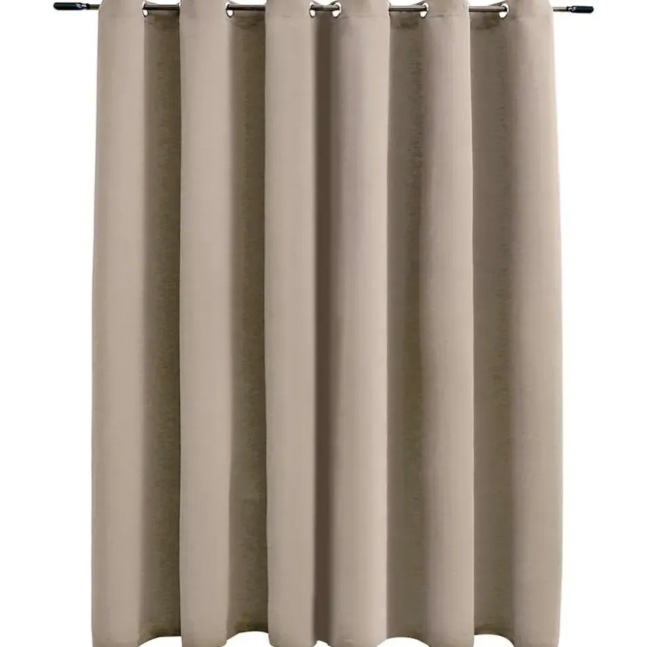 vidaXL - Gordijn - Beige - Stof