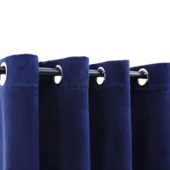 vidaXL - Gordijn - Blauw - Fluweel - 140 x 175 cm - 2 stuks