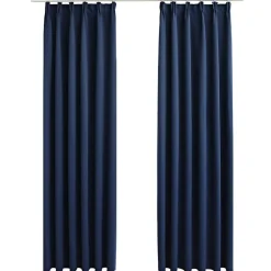 vidaXL - Gordijn - Blauw - Stof - 140 x 225 cm