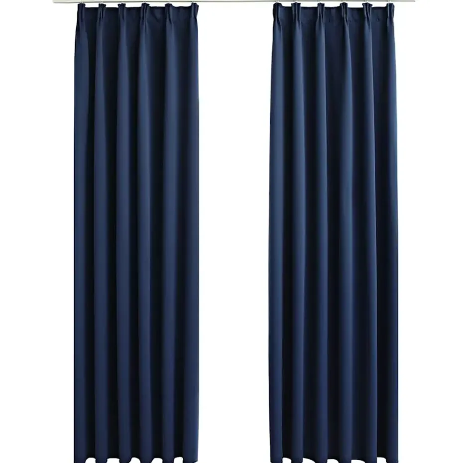 vidaXL - Gordijn - Blauw - Stof - 140 x 175 cm
