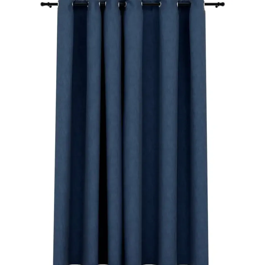 vidaXL - Gordijn - Blauw - Stof - 290 x 245 cm