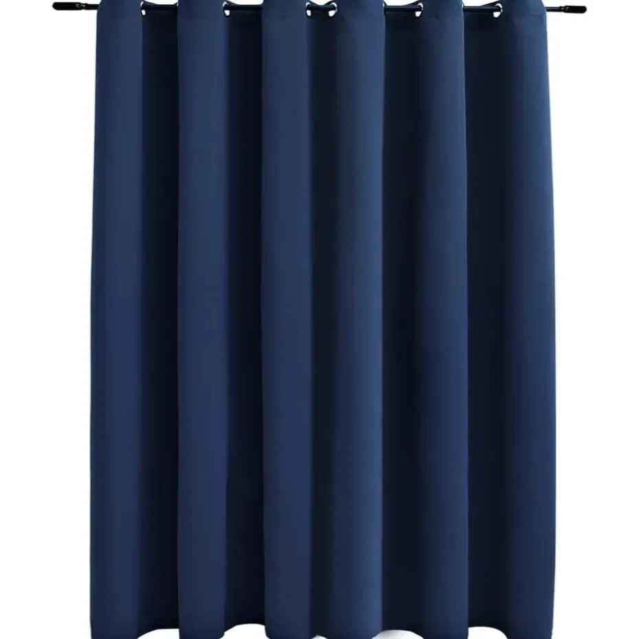 vidaXL - Gordijn - Blauw - Stof