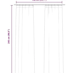 vidaXL - Gordijn - Crème - Fluweel - 140 x 245 cm - 2 stuks